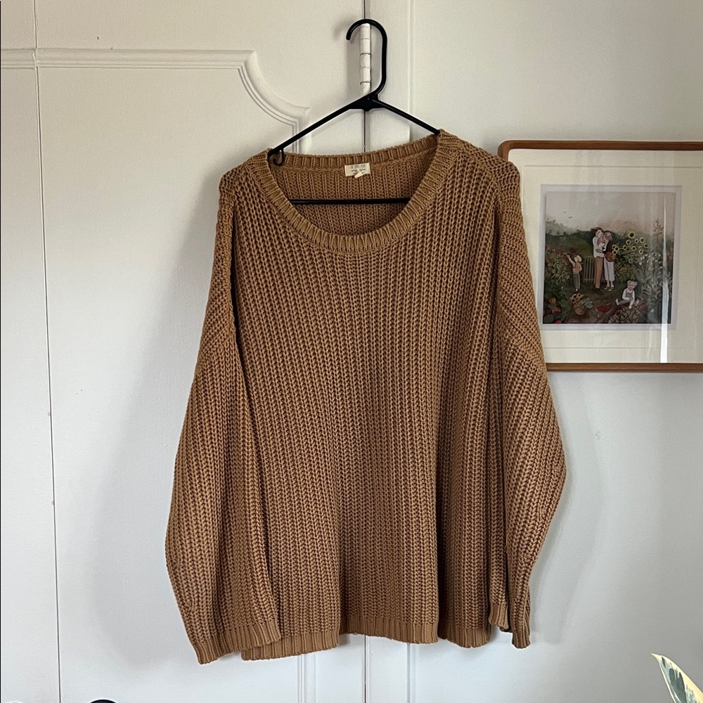 The simple folk Cozy Chunky Knit Sweater in Camel